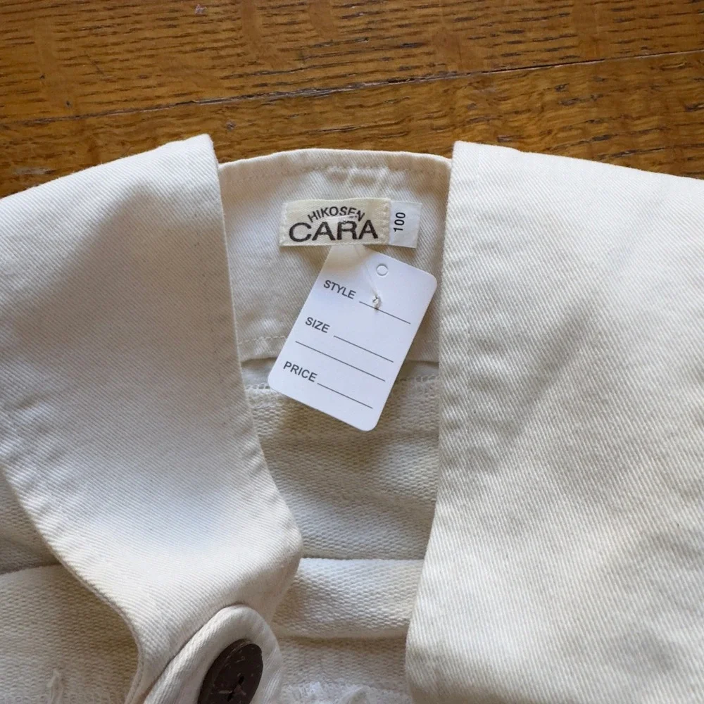 Hikosen Cara Kids White Cat Applique Overall‎ Dress Size 100